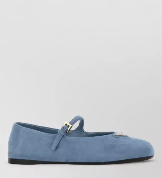 Suede Ballerina Shoes